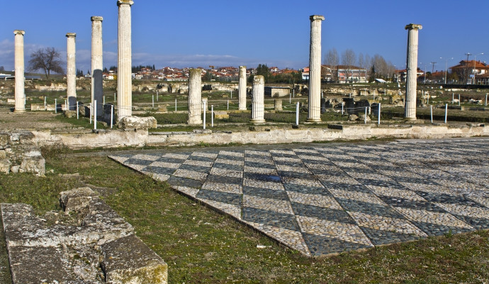 Ancient Pella at Macedonia, Greece, birthplace of Alexander