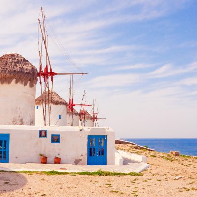 Windmills,On,A,Hill,Near,The,Sea