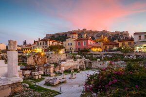 Remains,Of,Hadrian's,Library,And,Acropolis,In,The,Old,Town