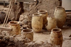 Ancient,Greek,Pots,And,Amphora,Discovered,In,The,Ruins,0f