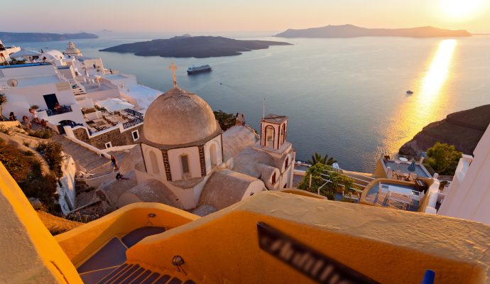 Panoramic,View,Of,Santorini,,Cyclades,Island,,Greece